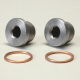 Oil Piston Relief Hex Plugs For Dual Oil Relief Engine Cases - 1 Pair With Crush Washers