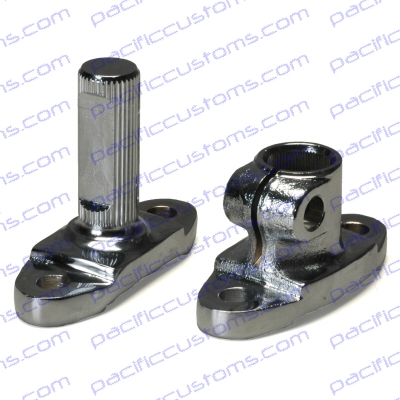 Adapter Chrome Steering Box To Steering Shaft Coupler Female