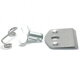 Quarter Turn Fastener Kit - Broke Plate With Flat Hole, Spring, And Wing Head Button