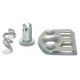 Quarter Turn Fastener Kit- Lightened Broke Plate, Spring, And Round Head Button