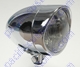 Chrome 4.25 Inch Headlight With Dual Filament 55 Watt Low Beam 60 Watt High Beam H4 Bulb And Parking