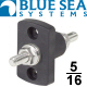 Blue Sea Systems 5/16 Studs Black Battery Terminal Feed Through Connector For Firewall