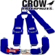 Crow Enterprizes Quick Release Blue Seat Belt 3 Inch Lap 3 Inch Padded Shoulders 3 Point Y-Type