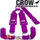 Crow Enterprizes Quick Release Purple Seat Belt 3 Inch Lap 3 Inch Padded Shoulders 3 Point Y-Type