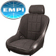 Empi Race Trim Extra Wide With Adjustable Headrest Black Cloth With Black Vinyl Back Suspension Seat