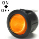 K4 Off / On 10 Amp Round Rocker Switch Lights Up Amber When Switch Is Turned On