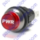 K4 Large Red Pwr Engraved For Power Indicator Warning Light Bolts Into A 3/4 Inch Hole