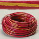 K4 Red 14 Gauge Wire With Yellow Stripe - 20 Feet