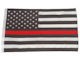 SMF Small 12 Inch X 20 Inch Replacement Thin Red Line Fire Fighter Support Flag For Whip Antenna