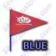 Blue Smf 7 Foot 5/16 Whip Antenna With Flag - Requires 5/16 Quick Release Mount