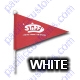 White Smf 7 Foot 5/16 Whip Antenna With Flag - Requires 5/16 Quick Release Mount